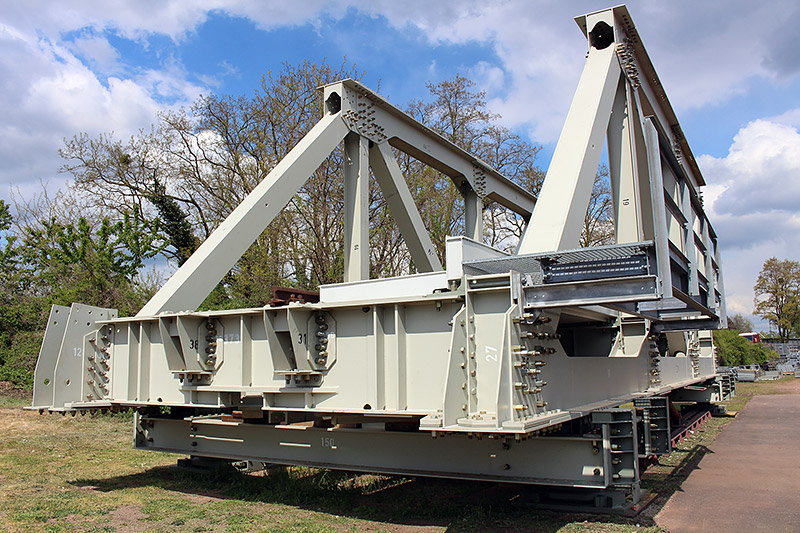 Ein Modell der Notfallbrücke des Bundes. Alle zwei Jahre wird der Aufbau mit dem THW geübt. © DB InfraGO AG/Christine Schneider
